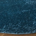 thumbnail image 3 of SAFAVIEH Penelope Braden Solid Shag Area Rug, Navy, 6'7" x 6'7" Round, 3 of 7
