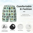 thumbnail image 3 of Naloa Lighthouse Print Men Swim Trunks with Compression Liner ,Board Shorts,Men's Swim Shorts with Drawstring and Elastic Waistband-Large, 3 of 6