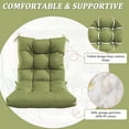 thumbnail image 3 of Snubbull Swing Cushions Set of 4, 42" × 21" × 5" Waterproof Rocking Chair Cushions with Ties for Outdoor Indoor Single Seat Cushions, Light Green, 3 of 7