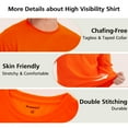 thumbnail image 4 of ProtectX High Visibility Shirts Safety for Men Women, Sun Protection Long Sleeve Work T Shirt Construction Shirts, Orange, Medium, 4 of 7