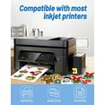 QYH Printable Vinyl Sticker Paper for Inkjet Printer Glossy Labels 20 Sheets for Cricut 8.5"x11