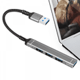 thumbnail image 1 of USB Hub, USB Hub Splitter 3 Port USB2.0+ 1 Port USB3.0, Ultra Slim USB Hub for Laptop, 5Gbps, 1 of 5