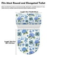 thumbnail image 7 of COEQINE Universal Toilet Lid Cover and Toilet Tank Cover, Elastic Bottom Stretchable Breathable Toilet Lid Dust Cover 2 Pcs Set, Blue Butterfly Hydrangea Flower, 7 of 7
