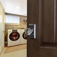 thumbnail image 3 of Bravura Hardware 925 Bancroft Knob Dummy Lockset with Modern Rectangle Trim Crystal Door Knob for Closet/Pantry, Satin Nickel, 3 of 4