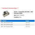 thumbnail image 2 of Starter - Compatible with 2005 - 2007 Chevy Cobalt 2006, 2 of 2