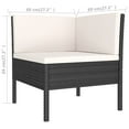 thumbnail image 2 of vidaXL Patio Furniture Set 2 Piece Patio Sectional Sofa with Table Poly Rattan, 2 of 25