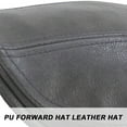 thumbnail image 3 of Hats for Men Leather Ivy Flat Cap Gatsby Driving Cabbie Hat, 3 of 5
