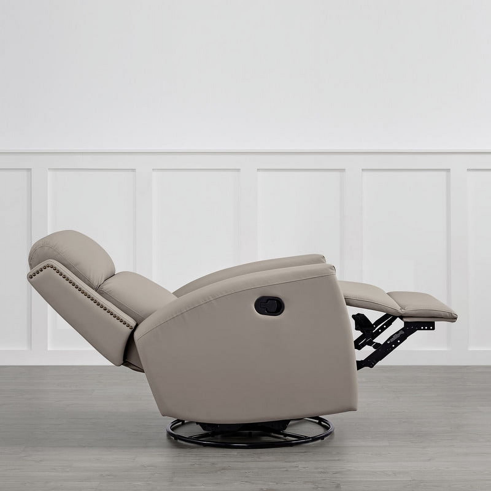 CHITA Swivel Glider Recliner Nursery Chair Manual Push Back