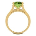 thumbnail image 4 of Clara Pucci 18K Yellow Gold 3.39 Natural Peridot Engraveable Engagement Ring + Wedding Band Set, 4 of 7