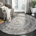 thumbnail image 2 of SAFAVIEH Marquee Georgiana Floral Area Rug, Grey/Ivory, 8' x 8' Round, 2 of 8