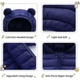 thumbnail image 5 of Baby Boys Girls Winter Coats Toddler Bear Hoods Down Jacket Infant Kids Light Puffer Padded Outwear, 5 of 11