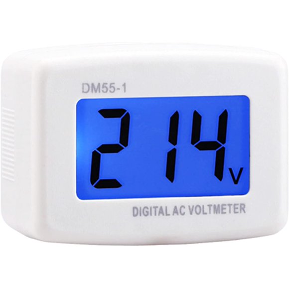 DROK Prise Plate AC 80-300V Tension Panneau Ligne Électrique Volt Test Moniteur Mètre AC 110V 220V Numérique LCD Voltmètre