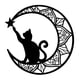 thumbnail image 3 of Placa decorativa de metal con silueta de negro, fácil de colgar, diseño , ideal como regalo para amantes de los gatos, para baño, puerta,, 3 of 9
