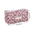 thumbnail image 2 of Printed Fluffy Zippered Makeup Bag, Zipped Makeup Bag, Beautiful and Cute Floral Pattern Pencil Case, Suitable for Home, Travel, and Office, Can Store Lipstick, Cosmetics, and Other Small Items, 2 of 6
