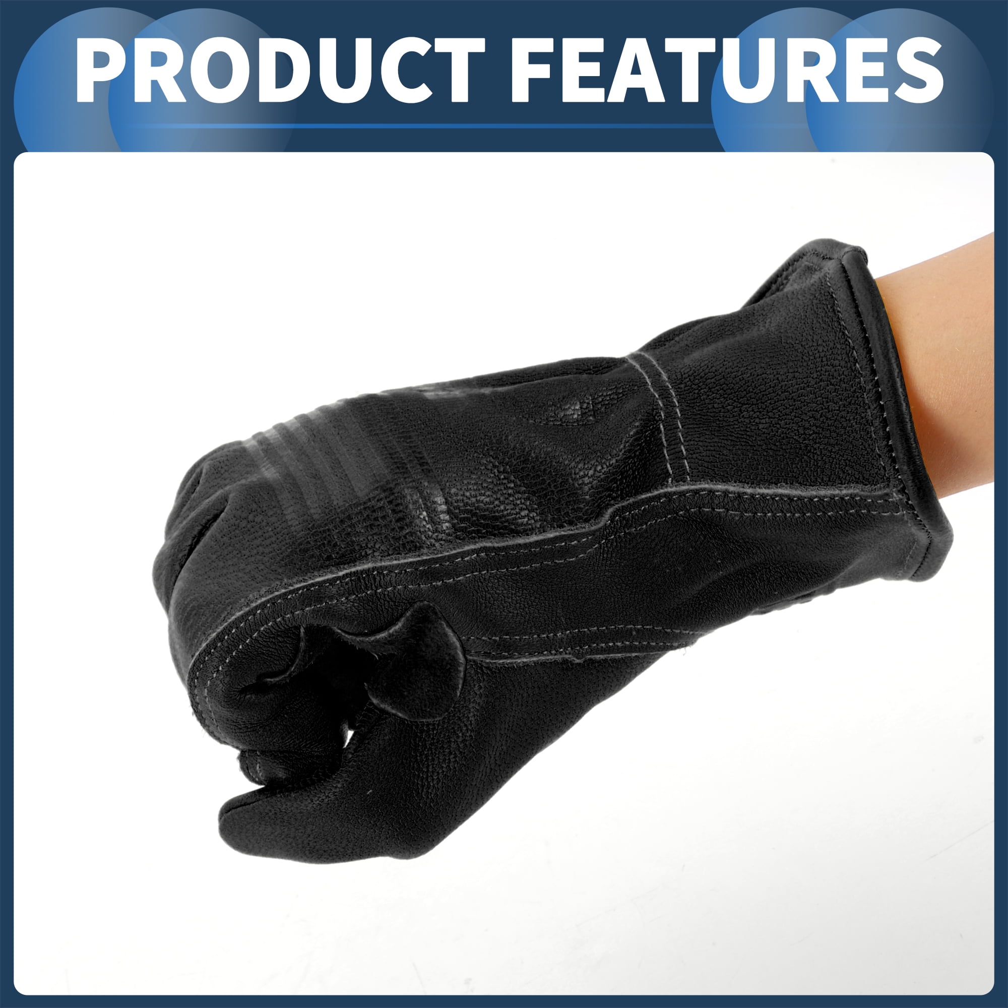 Unique Bargains Motorcycle Gloves, Off-Road Mountain Motorcross Motorbike Dirt Bike Bicycle Racing ATV UTV XL Black