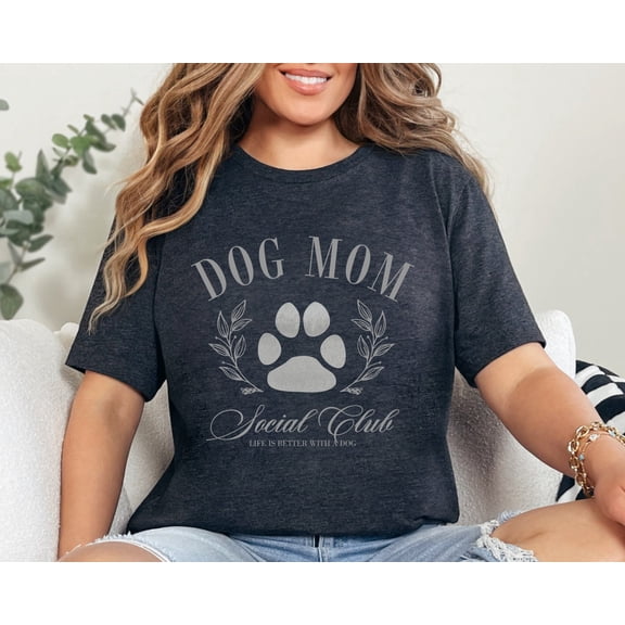 Velto Dog Mama Social Club Shirt, Life is Better with Dog Tee, Dog Mom Gift,Dog Mom Shirt,Dog Mom Shirt for Women, Dog Parent Shirt,Dog Lover Gift All Size S-5XL