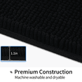 thumbnail image 6 of Evlmd Bathroom Rugs, Extra Soft Absorbent Shaggy Chenille Bath Rugs, Non-Slip Black Bath Mats for Bathroom Floor Tub and Shower, Home Decor Accessories, 24" X 59", 6 of 7