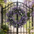thumbnail image 4 of DefiDgd Artificial Spring Wreath,Colorful Lavender Wreaths for Front Door,Decorative Wreath for Farmhouse Home Wedding Party Wall Windows Garden Outdoor(D), 4 of 7