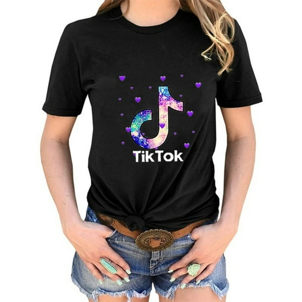 Sysea Tik Tok Print Women Short Sleeve T Shirt