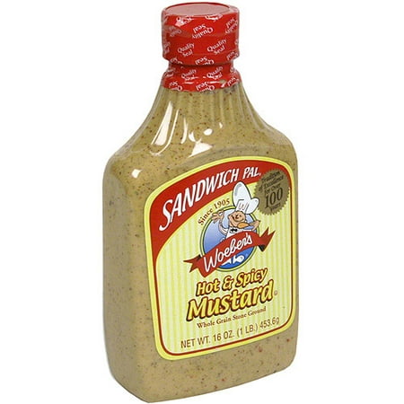 Woeber's Sandwich Pal Hot & Spicy Mustard, 16 oz. (Pack of (Best Mustard For Sandwiches)