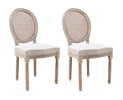 Beige Linen - Rattan Back
