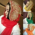 thumbnail image 3 of Trayknick Fashion Women Bead Decor Islam Muslim Ramadan Hijab Wrap Shawl Scarf Accessory, 3 of 13