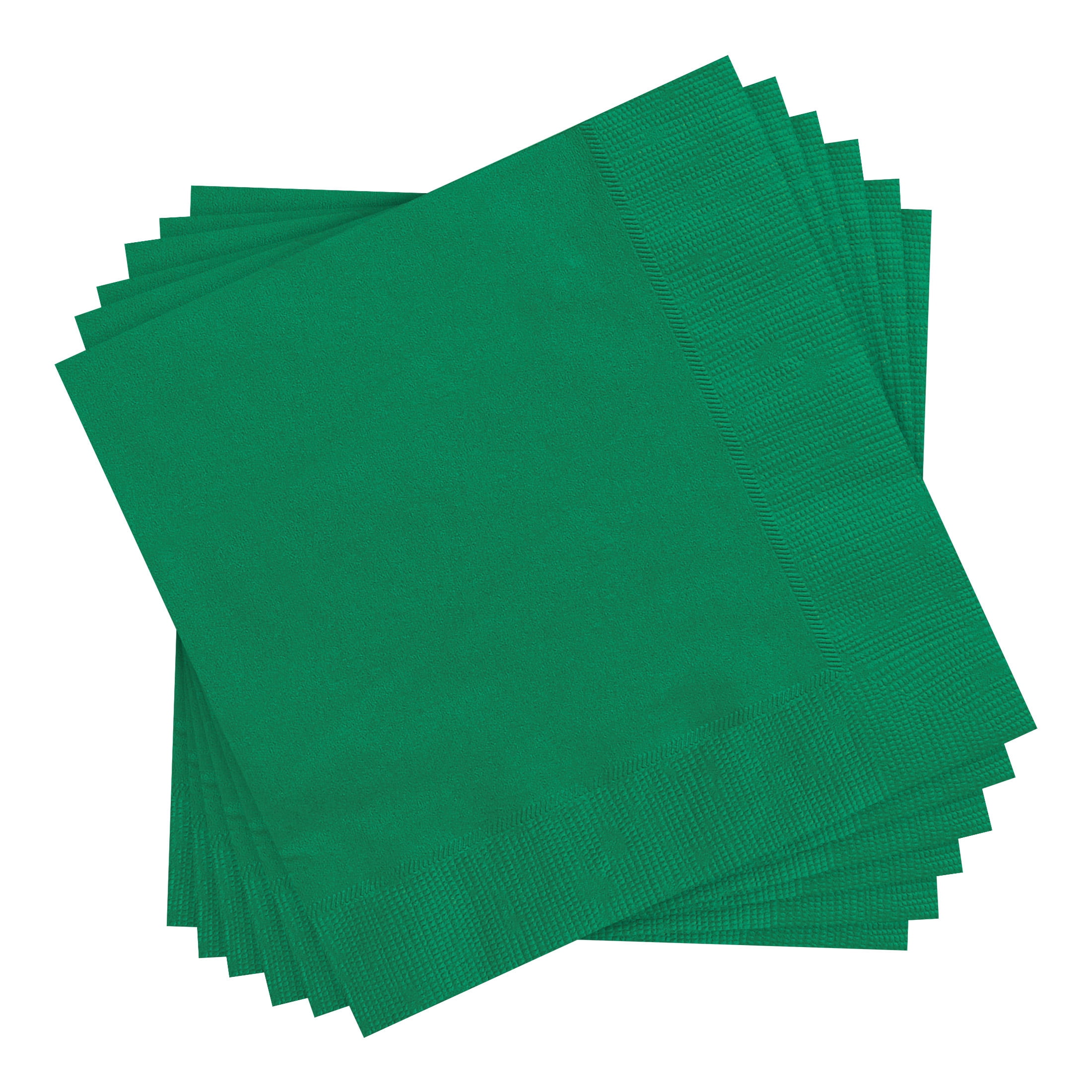 24CT 6.5IN x 6.5IN Green Disposable Paper Napkins by Way To Celebrate
