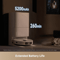 thumbnail image 6 of DREAME Robot Vacuum and Mop,13000Pa Suction, Pet Hair Anti-Tangle with TriCut Brush, 100 Days Auto-Empty, Mop Self Mop Cleaning & Drying, Smart Obstacle Avoidance, Voice & App Control,White, 6 of 7