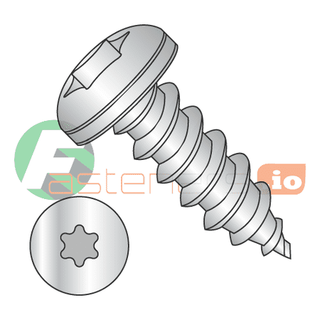 

#8 x 1 Type A Self-Tapping Screws / Six-Lobe (Torx) / Pan Head / 18-8 Stainless Steel (Quantity: 4 000 pcs)
