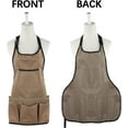 thumbnail image 2 of Gardening Apron with Lar Pockets for Women, 14 Waterproof Tool Apron, Work Heavy Duty, Size M to XL, 2 of 5