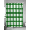 thumbnail image 5 of Happy St. Shower Curtain Set ，Waterproof Fabric Shower Curtains Patrick's Day Green White Buffalo Check Plaid Shower Curtains for Bathroom,Bathroom Decor 72"x84", 5 of 6