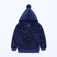 thumbnail image 3 of GYRATEDREAM Boys Girls Velour 2 Pieces Tracksuits Outfits Athletic Hoodies Sweatshirts and Sweatpants Athletic Clothing Sets for 12-18M Blue, 3 of 9