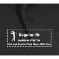 thumbnail image 2 of Men's Regular-Fit Cotton Short Sleeve Jersey Casual Plain Polo Shirt Black XXL, 2 of 6