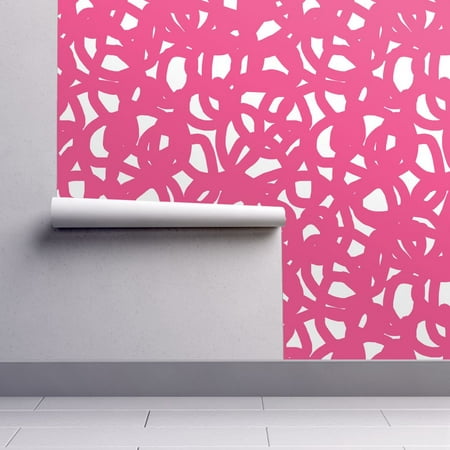Wallpaper Roll or Sample: Pink Hot Upholstery