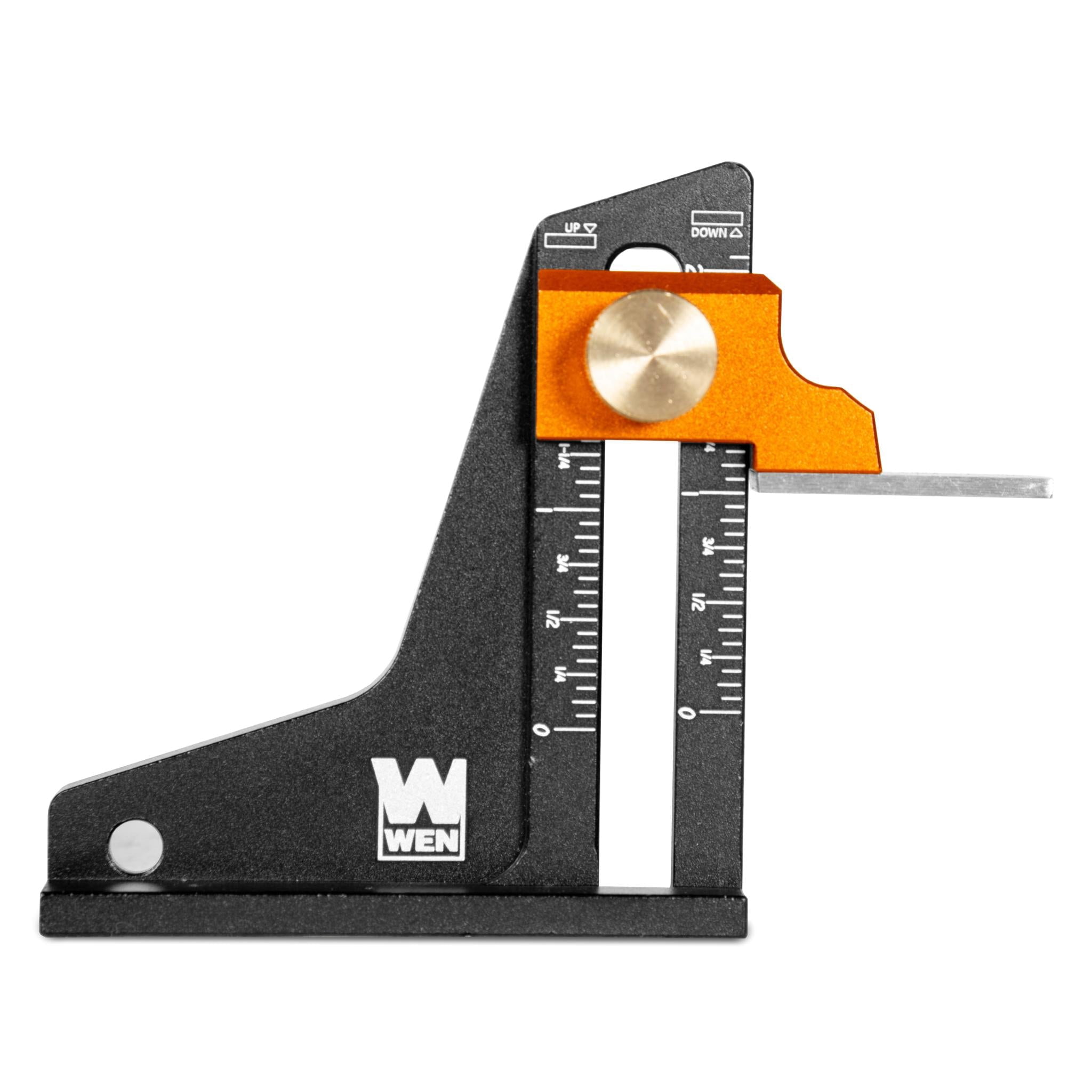 WEN 2-Inch Dual-Scale Tool Setup and Height Gauge for Band Saws, Table Saws, Router Tables, and Woodworking Equipment (ME522G)
