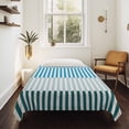 thumbnail image 4 of Colorful Stripe Tapestry for Bedroom Wall Hanging Tapestry, Modern Teal Blue Green Vertical Striped Ceiling Backdrop Tapestries Poster Blanket Wall Decor for Teens Room Living Room Dorm 55" x 73", 4 of 8