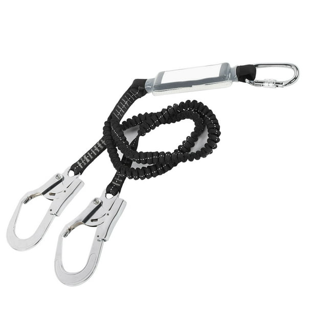 OTVIAP Safety Rope,Working Aloft Double Steel Large Hook Elastic String  Anti‑falling Safety Rope Belt 