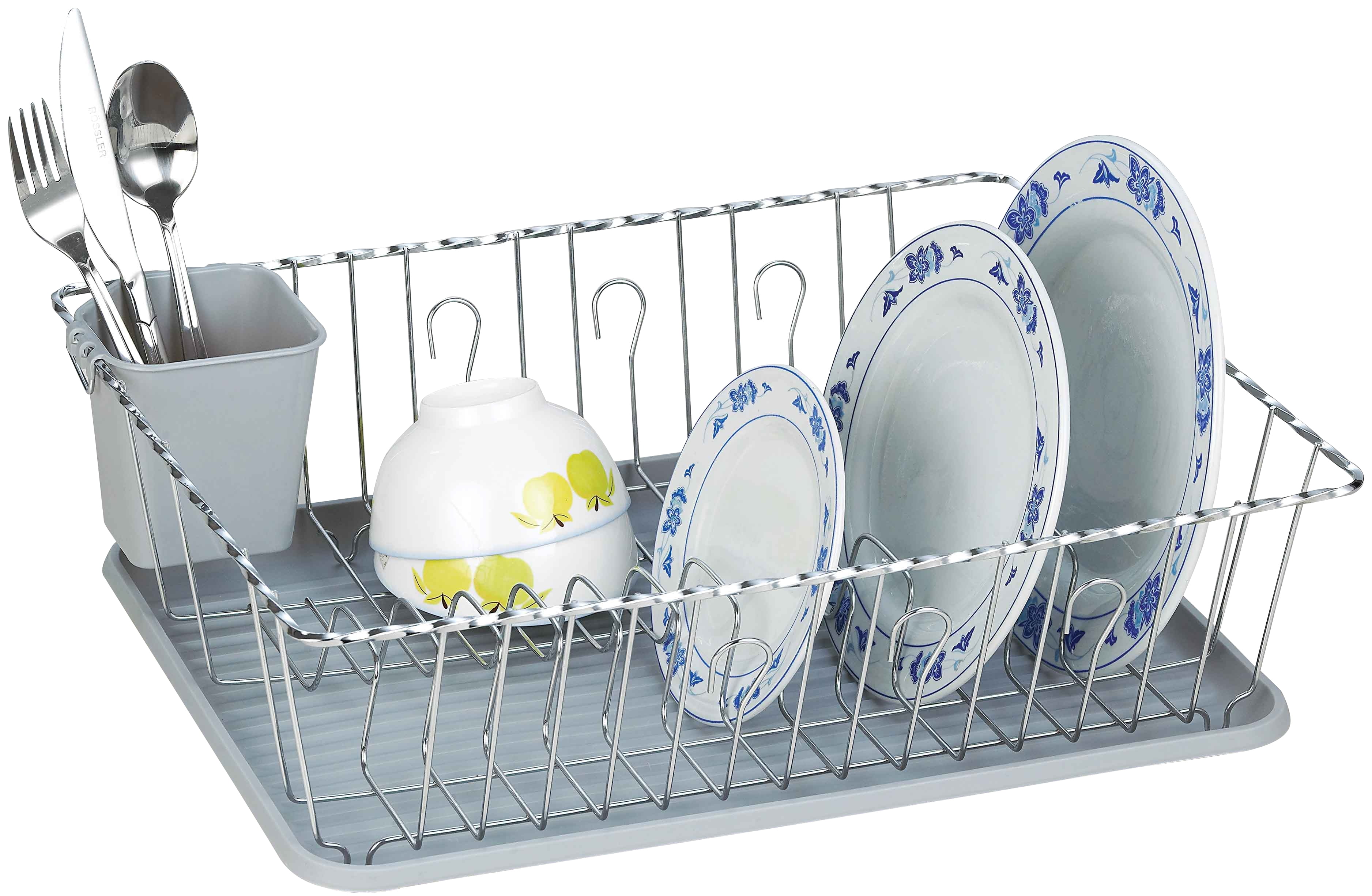 Dish Drainer Curved Large-crome