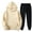 Beige, variant on Two Piece Outfits for Men, Men's And Women's 2 Pcs Sports Tracksuits Long Sleeve Hoodies Sweatshirt And Sweatpants Fall Winter Suit