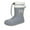 Grey, variant on Rubber Boots for Women Mid Calf Rain Boots Waterproof Rubber Boots Outgoing Garden Boots with Adjustable Drawstring Non Slip Soft Rain Shoes
