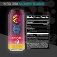 thumbnail image 2 of Gorilla Mind Energy Drink, No Sugar or Artificial Colors, Blackberry Lemonade, 16 oz, 12 pack Cans, 2 of 6