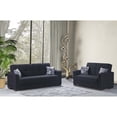 thumbnail image 2 of Ottomanson Origins Pro Sleeper Loveseat, Dark Blue Polyester, 2 of 10
