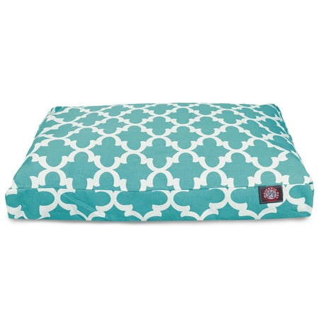 UPC: 0788995502821 | Majestic Pet Trellis Rectangle Dog Bed Treated Polyester Removable Cover Teal Large 44  x 36  x 5