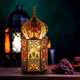 thumbnail image 4 of Advancent Linterna hueca de madera de Ramadán, decoración para la celebración de Eid, no es fácil de romper y duradera. Hogar Iluminación navideña A 24*10*10cm, 4 of 6