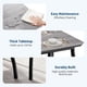 thumbnail image 5 of 3 - piece dining mesa set para 2: estilo rural kitchen mesa y forrado sillas, metal frame, square design, ideal para para small spaces like apartment o studio, 5 of 7