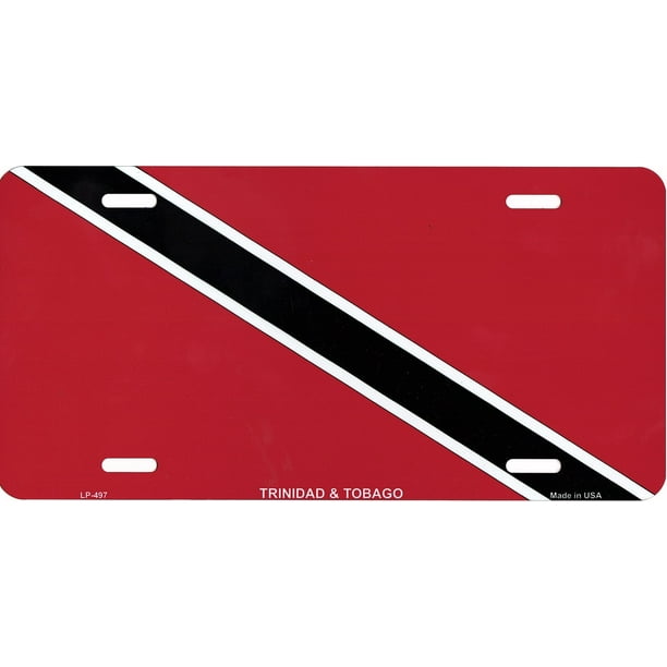 Trinidad And Tobago Flag Metal License Plate