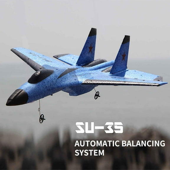 VSONTOR Cool Toys Su-35 Rc Remote Control Helicopter Plane Glider Airplane Foam 3.5Ch Toy 25Ml Blue