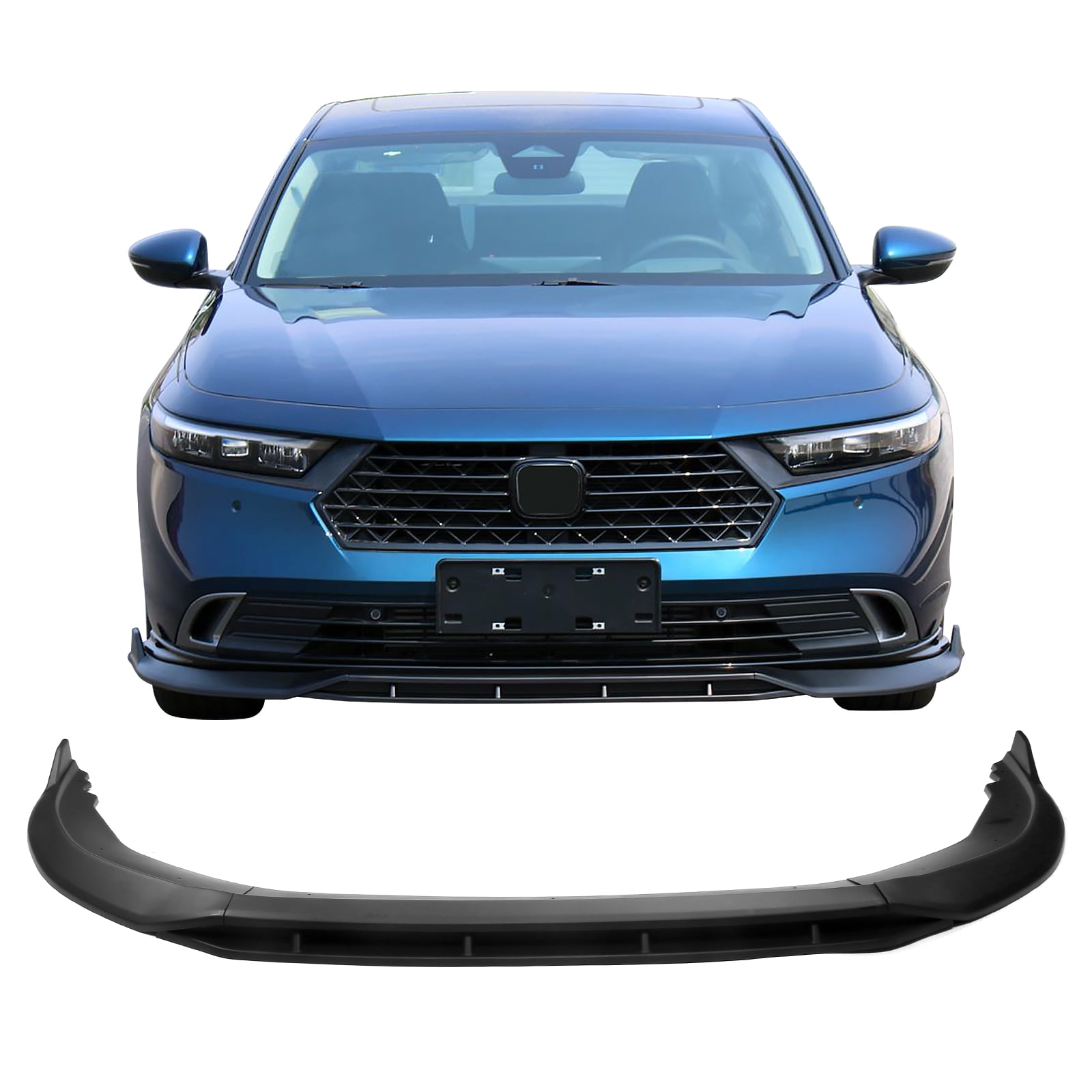 NINTE Front Bumper Lip Spoiler For 2021-2022 Honda Accord - Gloss Black ABS Body Kit