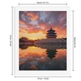 thumbnail image 2 of Paint by Numbers Kit for Adults, Temple Sunset Reflection Paint by Numbers, Easy Paint by Numbers Kit for Adults Beginner, DIY Adult Paint by Number Kits on Canvas, 12x16in Home Decor, 2 of 7