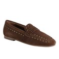 thumbnail image 2 of Diba True Women's Can Yon Studded Suede Loafer (Chocolate, 9/40EU), 2 of 5